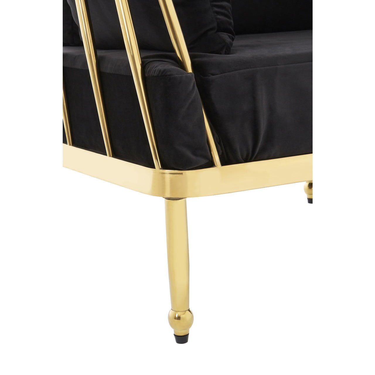 Nala Chair with Gold Finish Tapered Arms Nicholas John Interiors