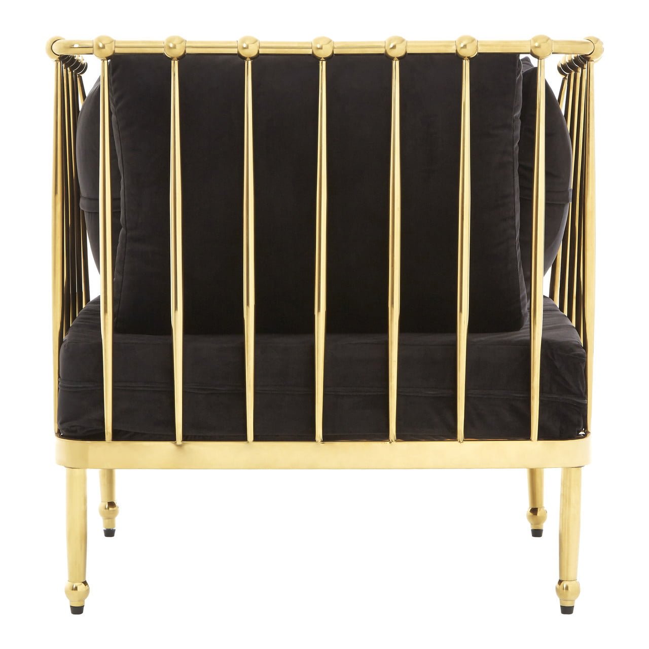 Nala Chair with Gold Finish Tapered Arms Nicholas John Interiors