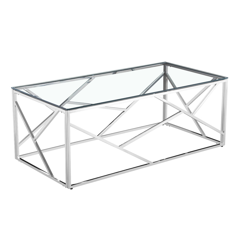 Native Home Geometric Silver Coffee Table Nicholas John Interiors