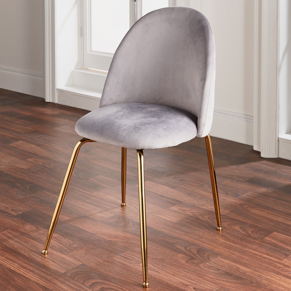 Native Home Velvet Dining Chairs - Gold Legs (Set of 2) Nicholas John Interiors