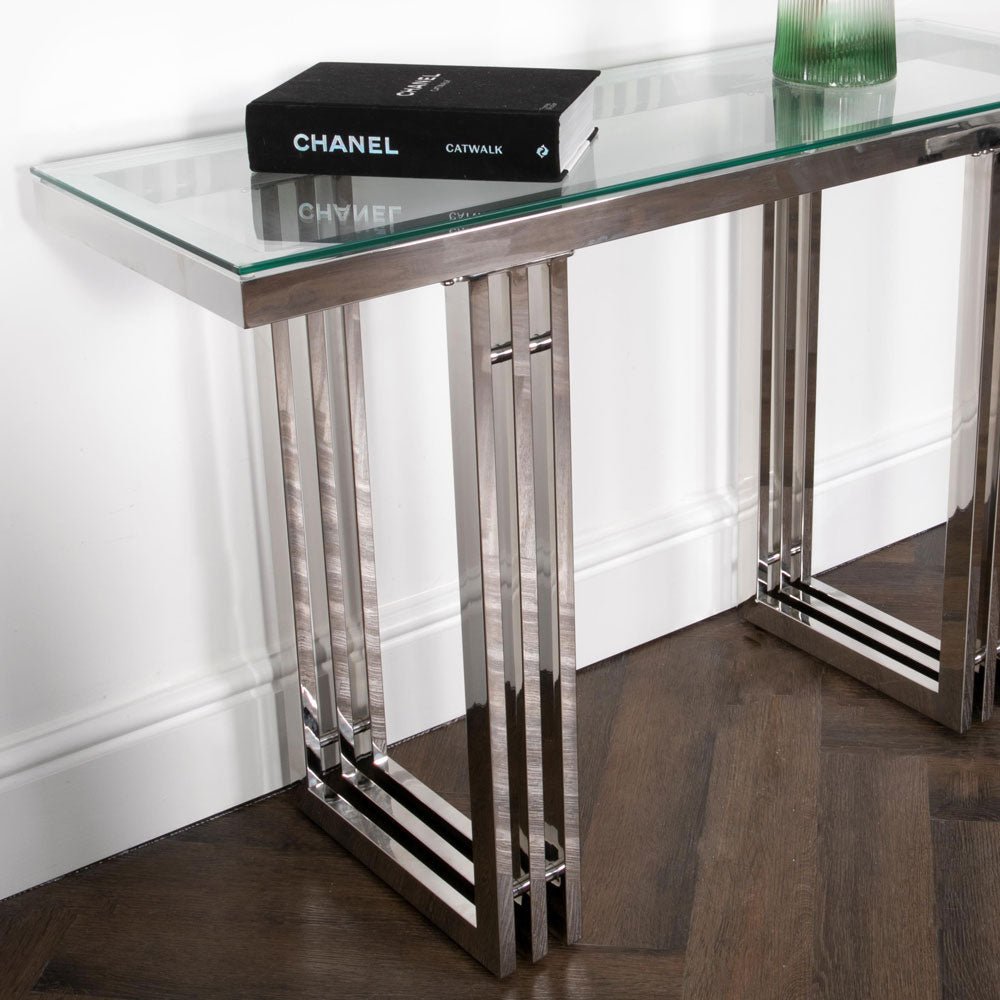 Native Home Zurich Silver Console Table Nicholas John Interiors