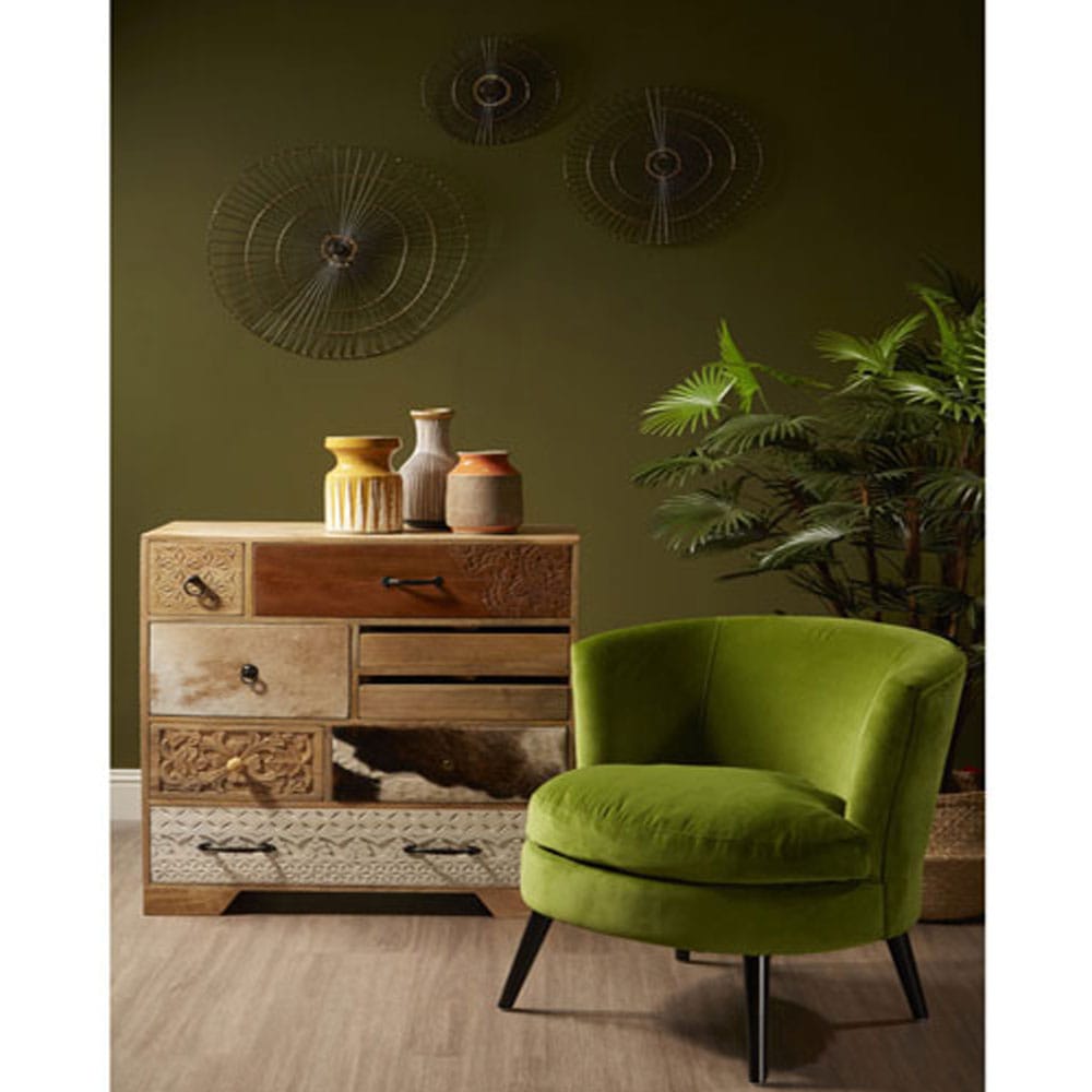 Nia Green Round Armchair Nicholas John Interiors