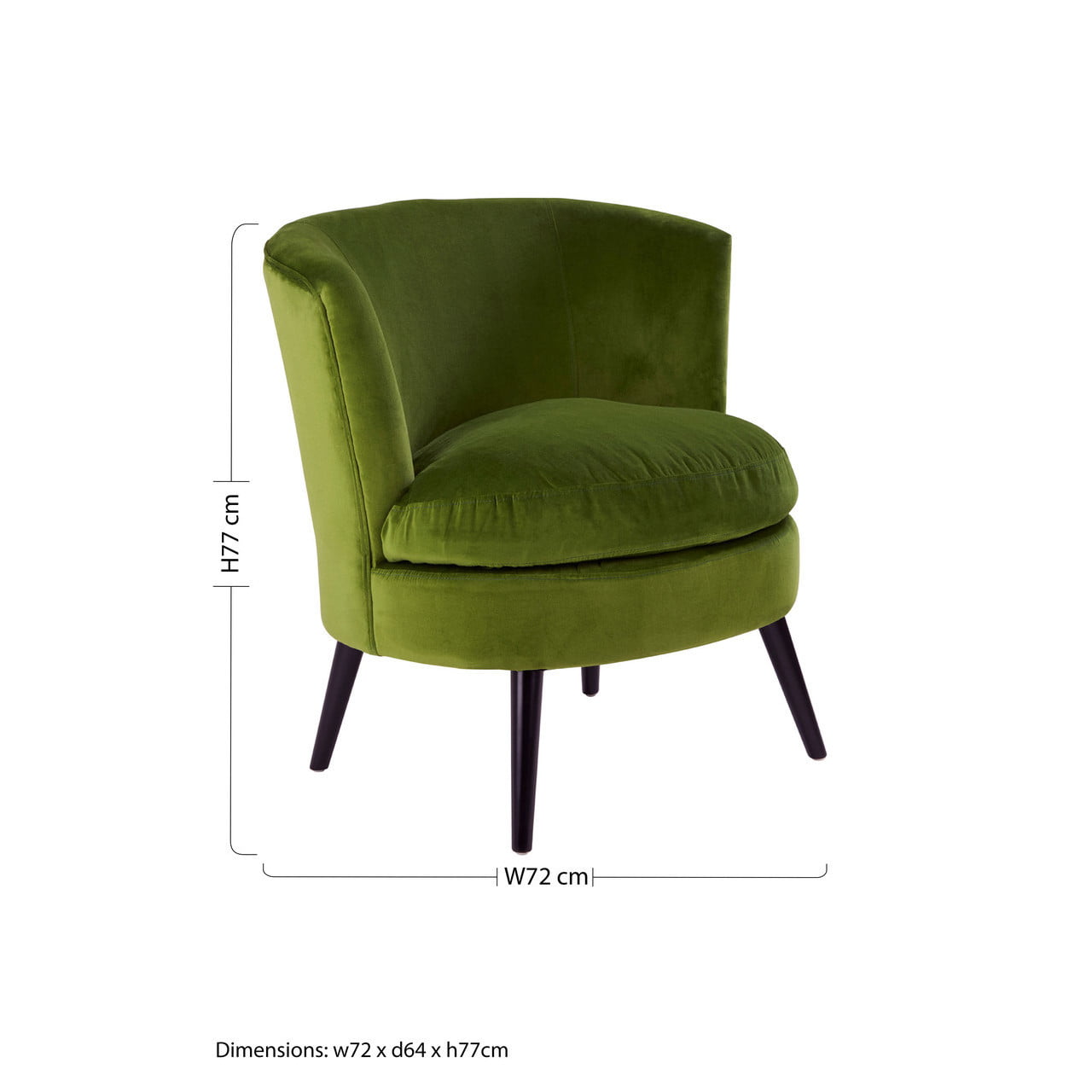 Nia Green Round Armchair Nicholas John Interiors