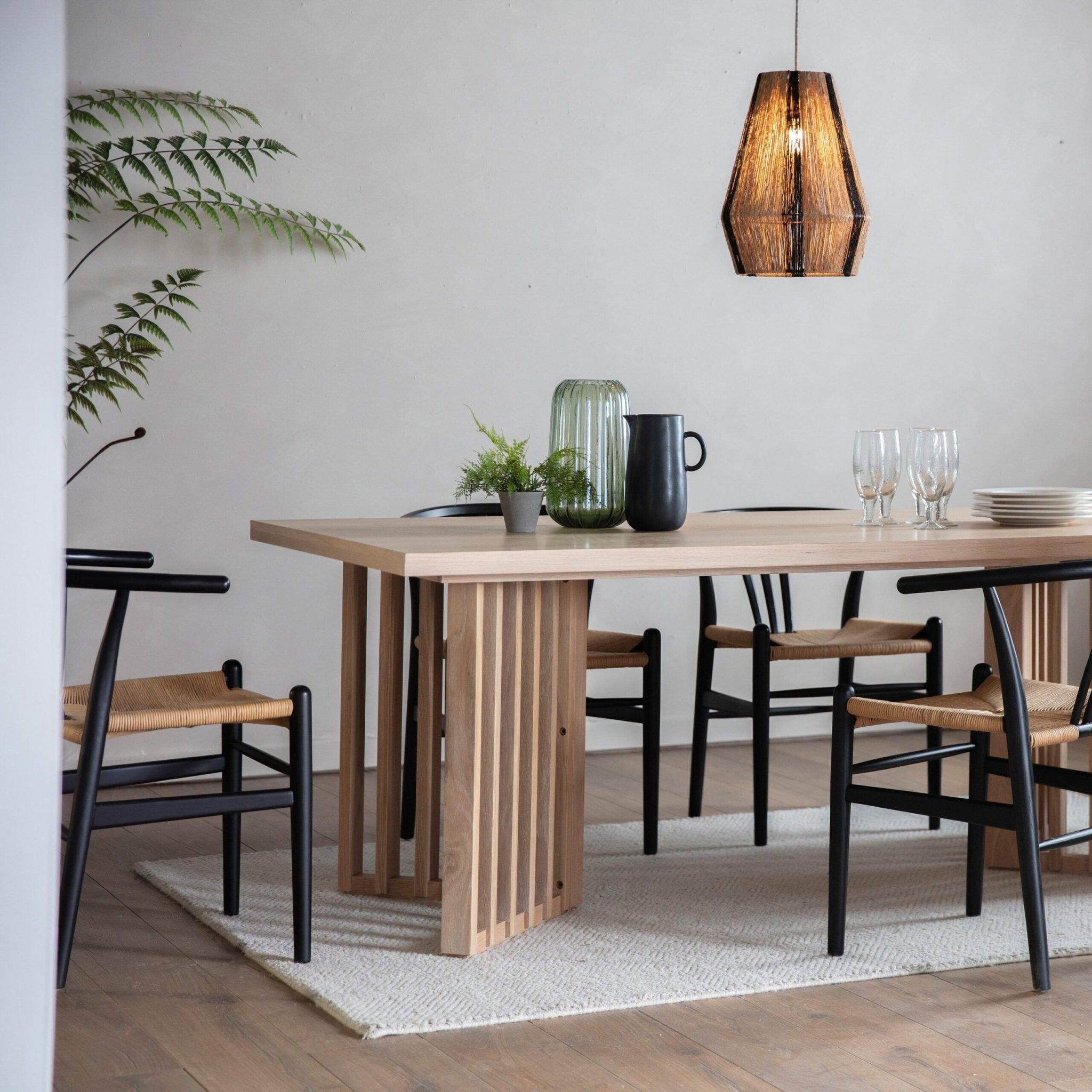 Okazaki Solid Oak Dining Table Nicholas John Interiors