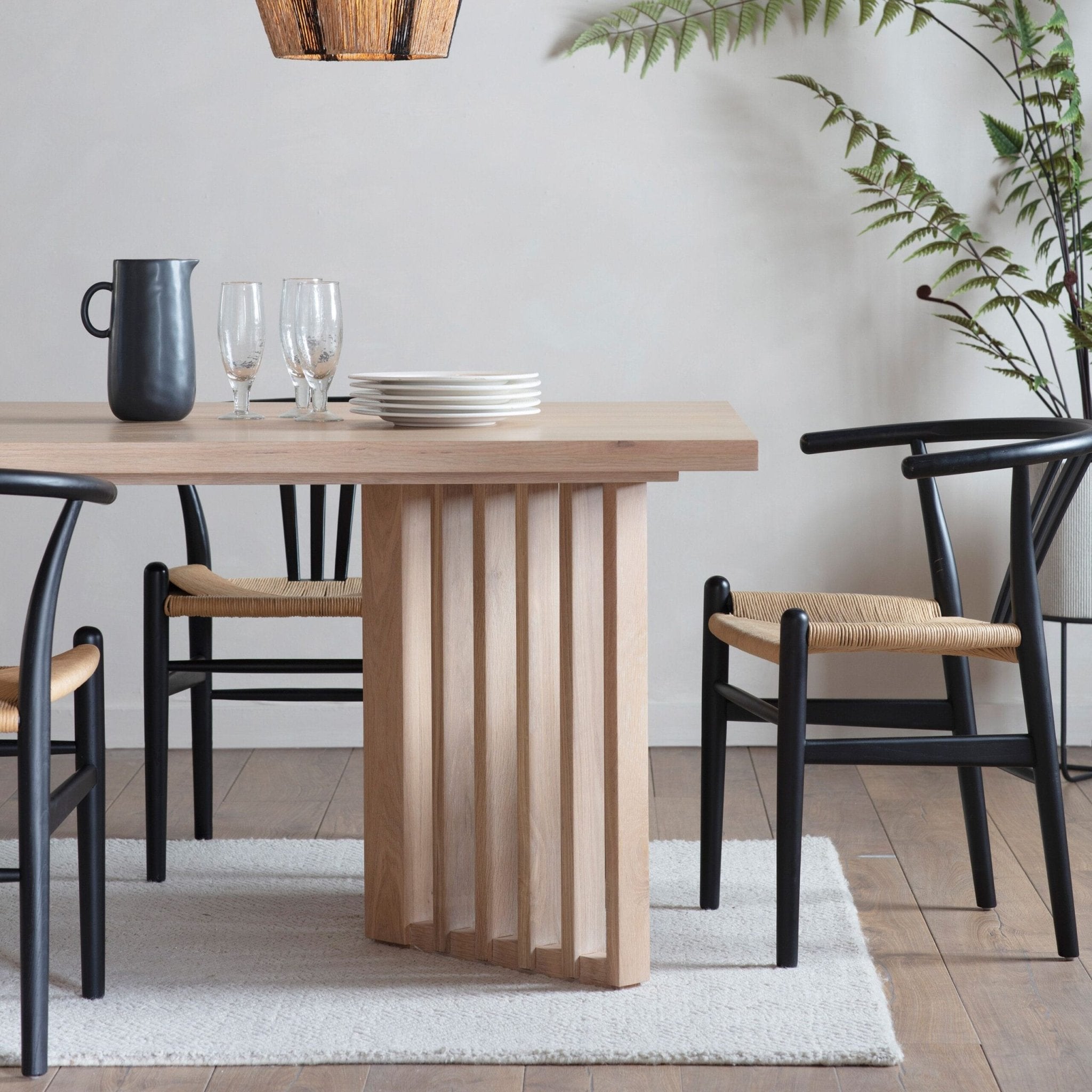 Okazaki Solid Oak Dining Table Nicholas John Interiors