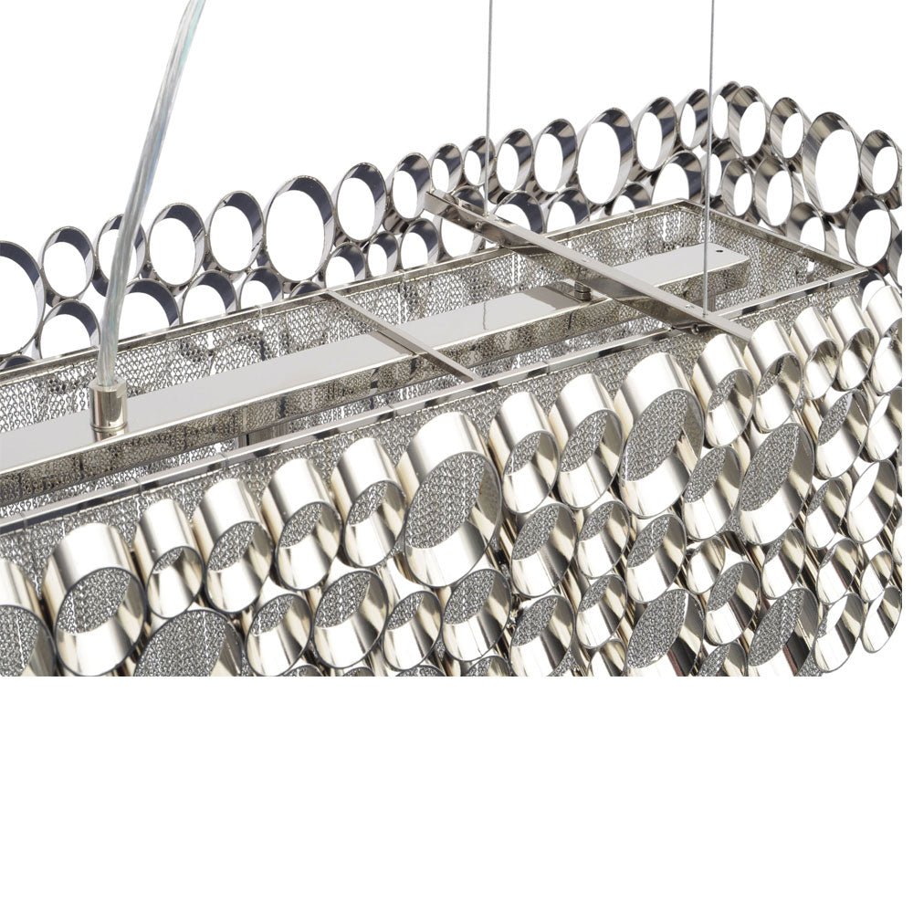 Orion Nickel Rectangular Chandelier Nicholas John Interiors