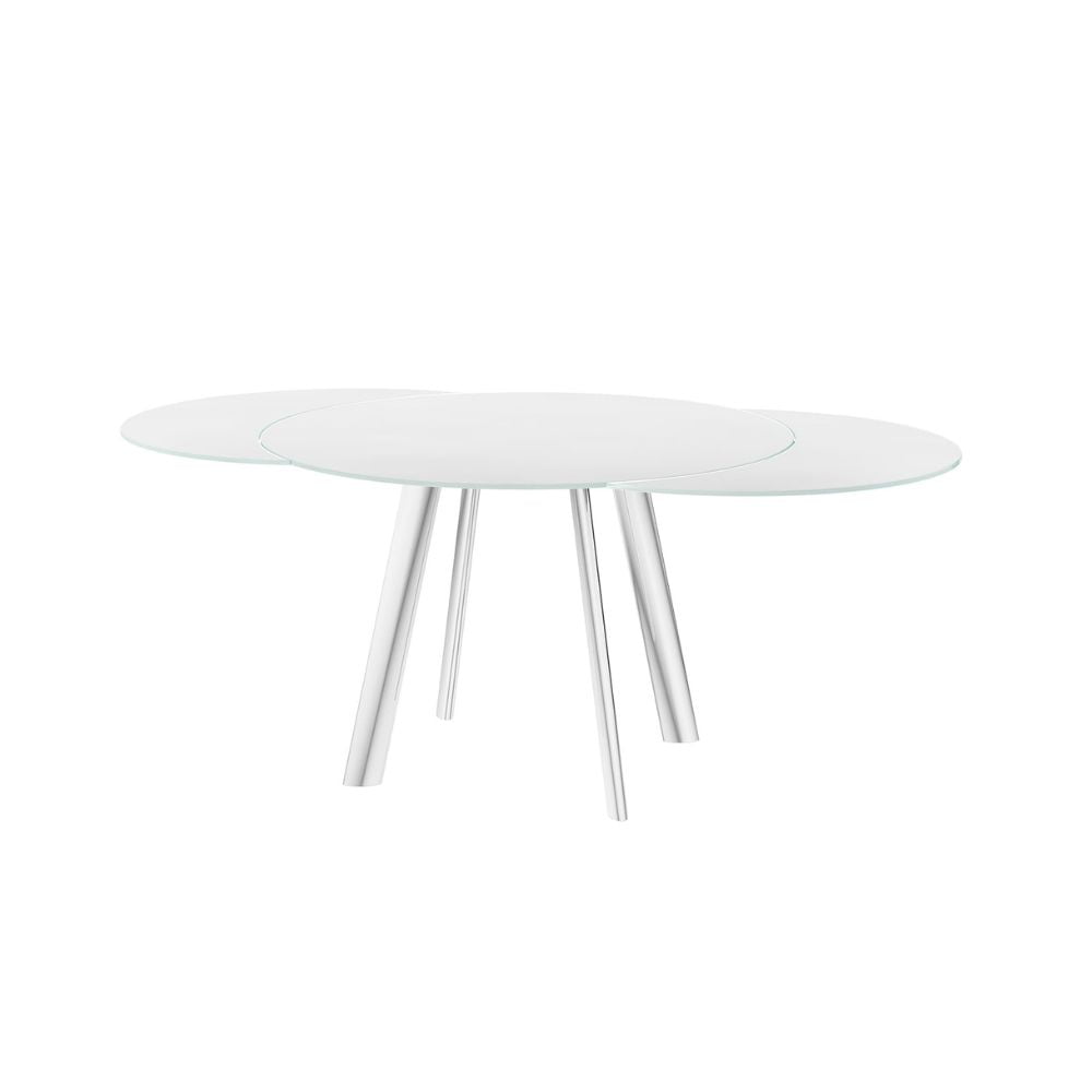 Orla Swivel Extending Dining Table White - 102 - 166cm Nicholas John Interiors