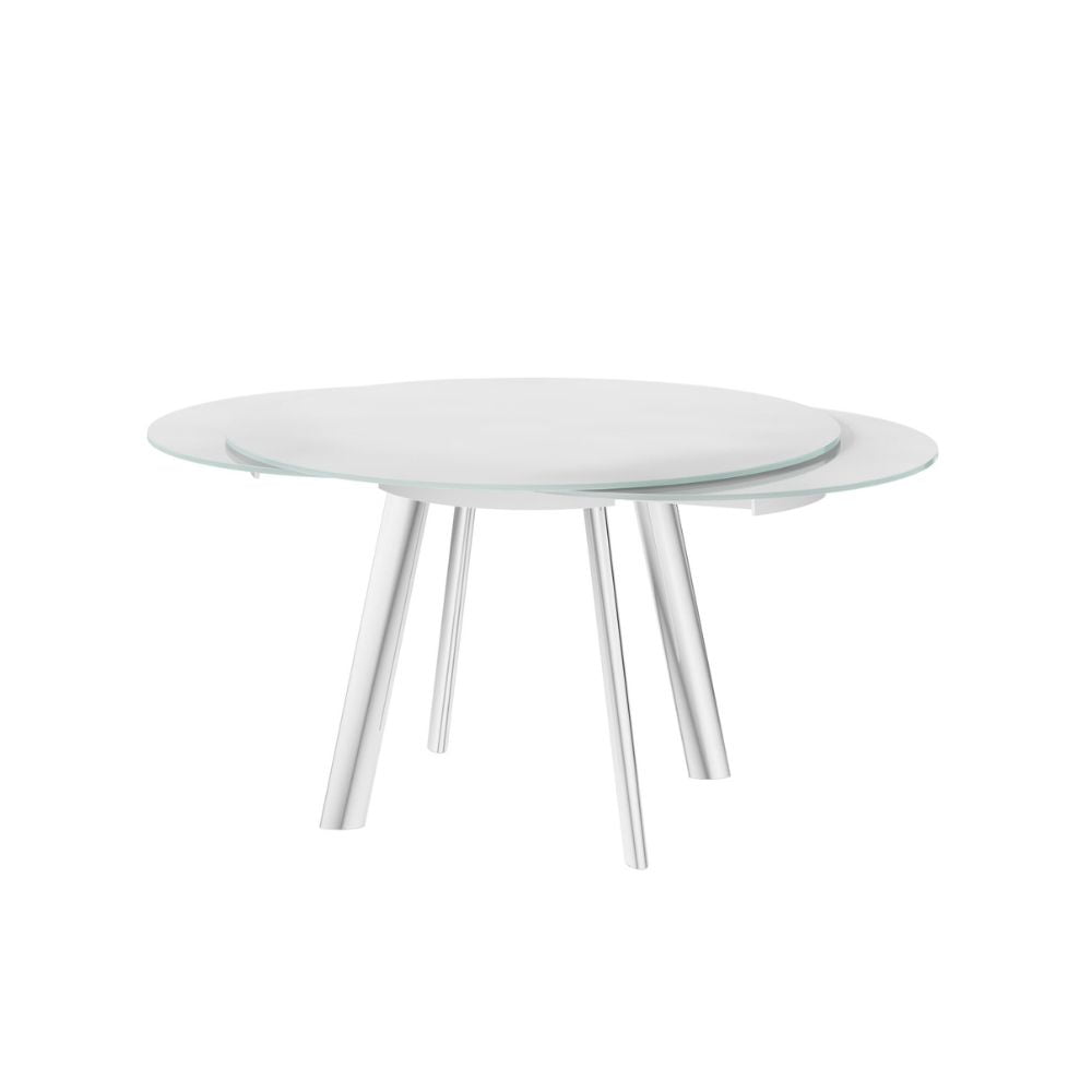 Orla Swivel Extending Dining Table White - 102 - 166cm Nicholas John Interiors