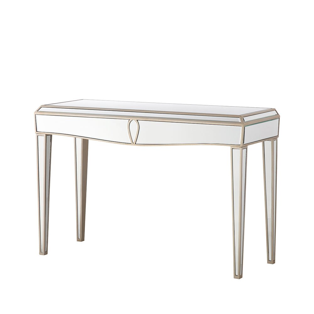 Prishtina 120cm Mirrored Console Table Champagne Nicholas John Interiors