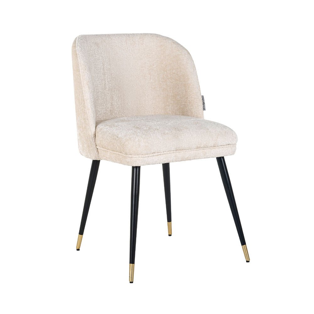 Richmond Interiors Alicia Chair in White Chenille Nicholas John Interiors