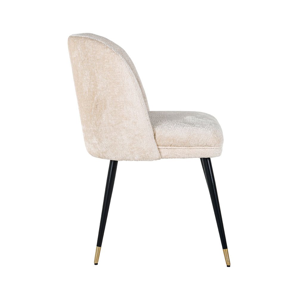 Richmond Interiors Alicia Chair in White Chenille Nicholas John Interiors