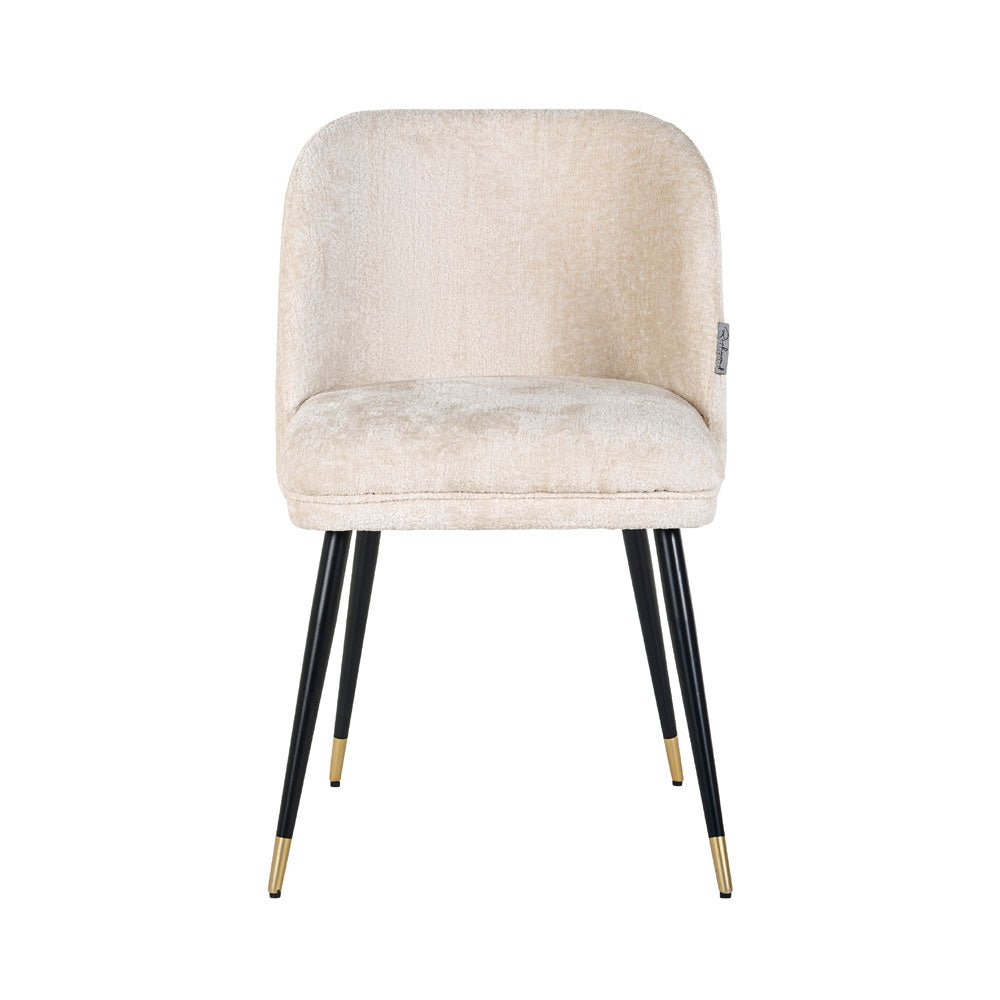 Richmond Interiors Alicia Chair in White Chenille Nicholas John Interiors