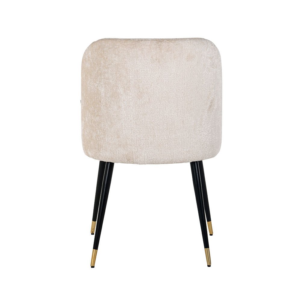 Richmond Interiors Alicia Chair in White Chenille Nicholas John Interiors