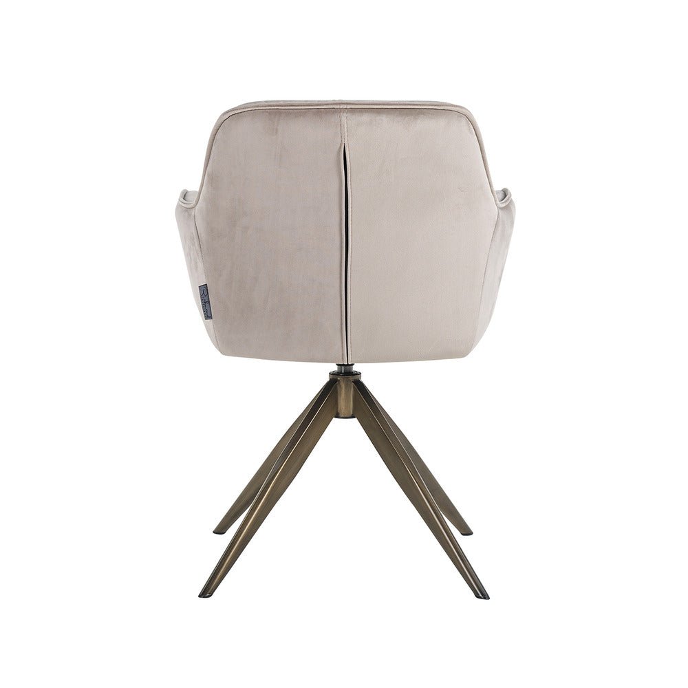 Richmond Interiors Aline Swivel Chair in Khaki Chenille Velvet Nicholas John Interiors