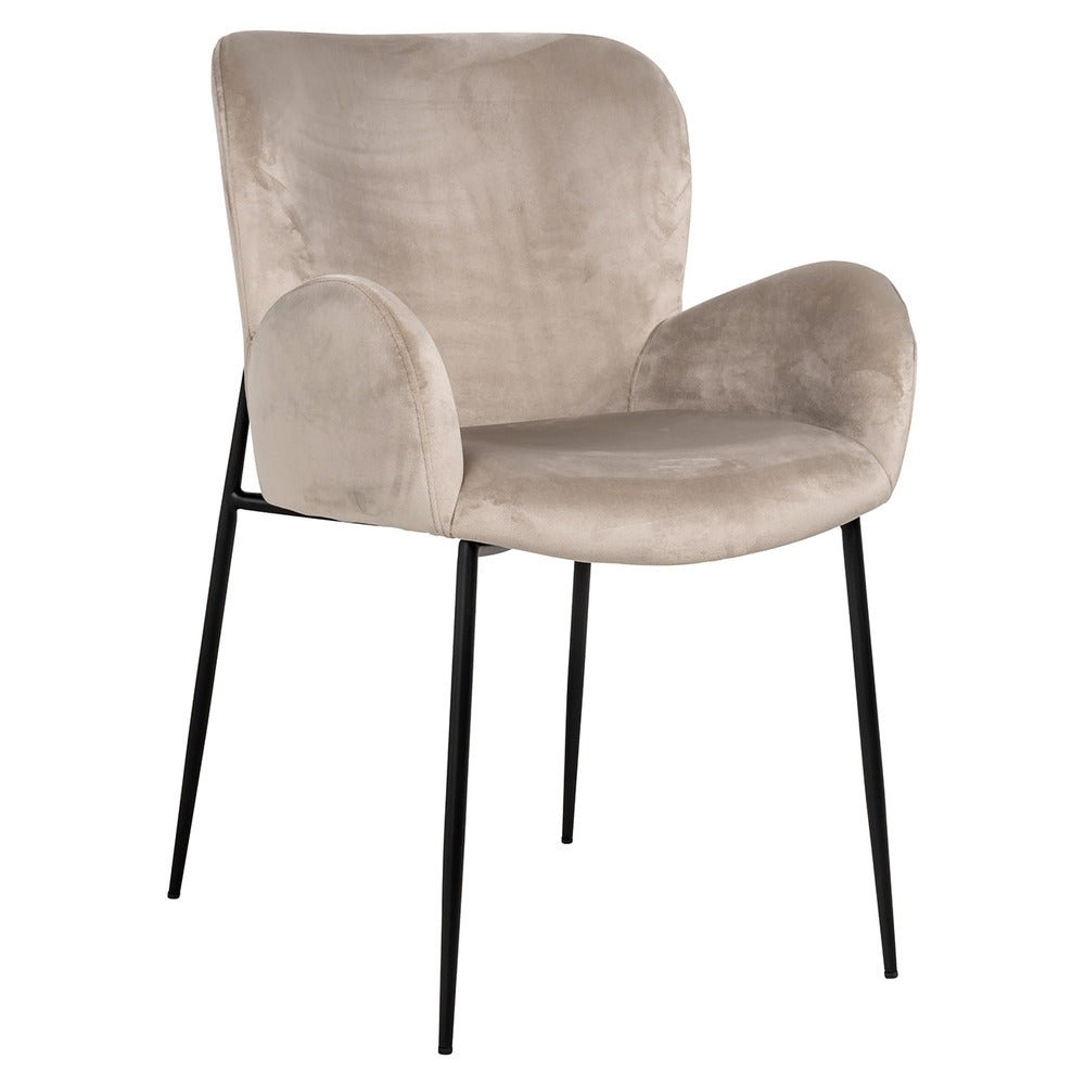 Richmond Interiors Amber Armchair in Khaki Velvet Nicholas John Interiors