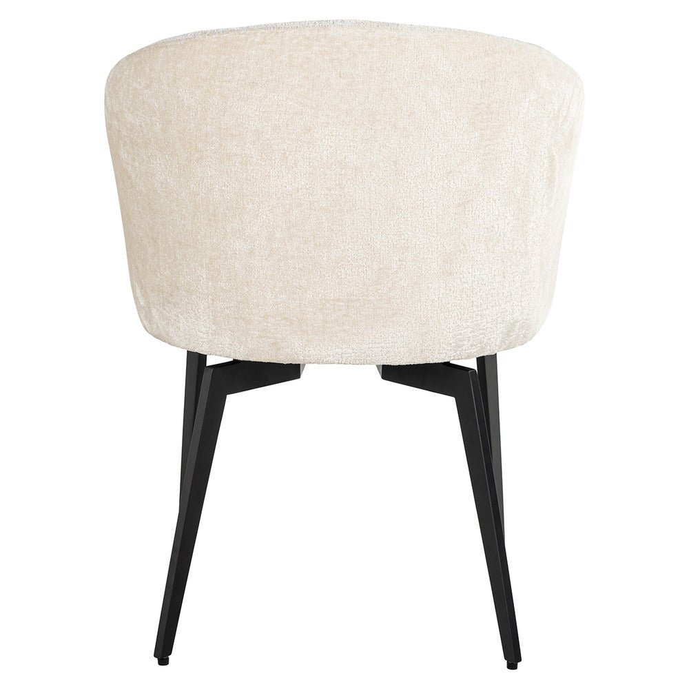 Richmond Interiors Amphara Chair in White Chenille Nicholas John Interiors