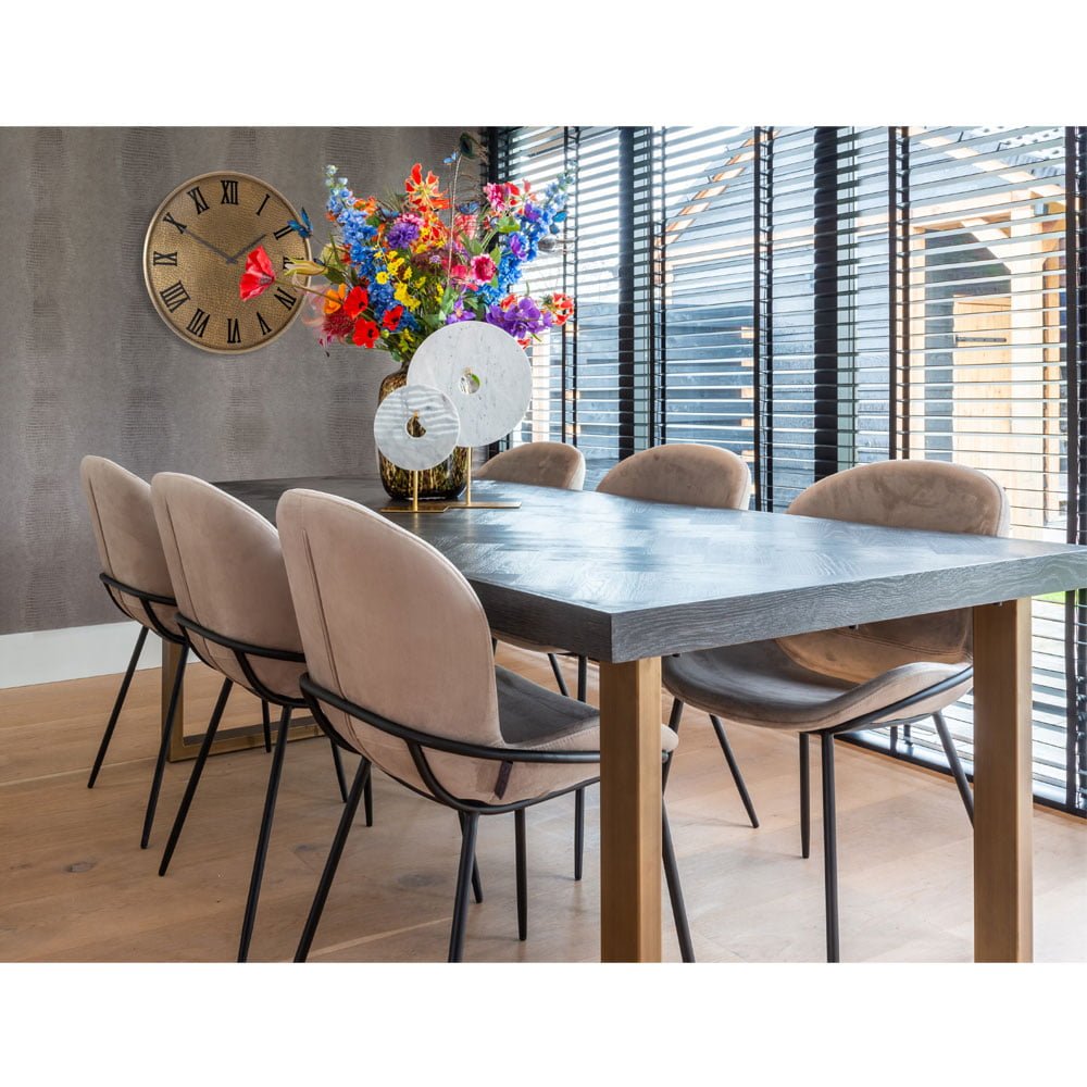 Richmond Interiors Blackbone Brass 180cm Dining Table Nicholas John Interiors