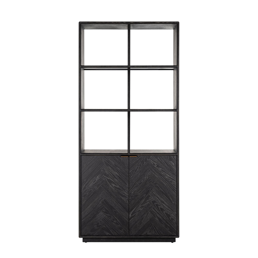 Richmond Interiors Blackbone Brass 2 Door Bookcase Nicholas John Interiors