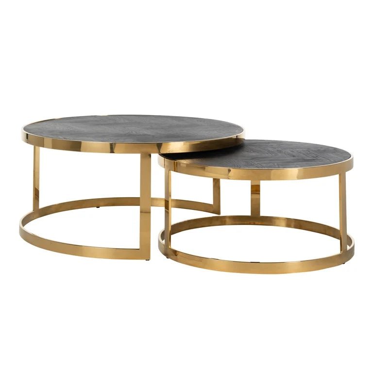 Richmond Interiors Blackbone Gold Set of 2 Coffee Tables Nicholas John Interiors Richmond Interiors