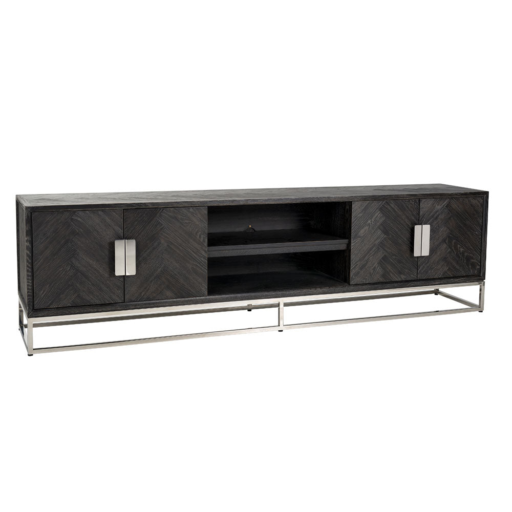 Richmond Interiors Blackbone Silver 4 Door Media Unit Nicholas John Interiors