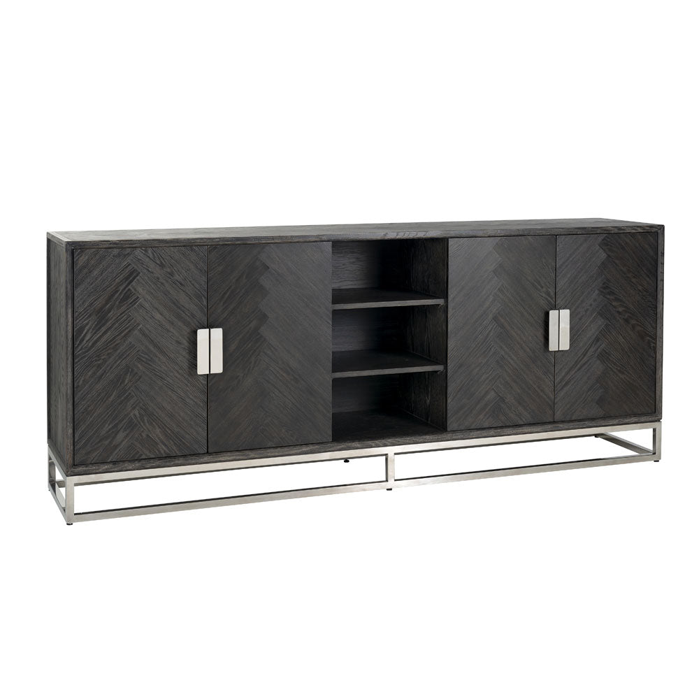 Richmond Interiors Blackbone Silver 4 Door Sideboard Nicholas John Interiors