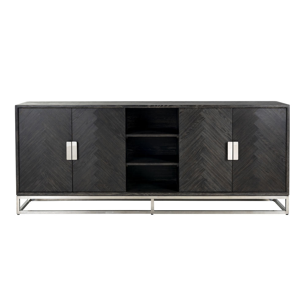 Richmond Interiors Blackbone Silver 4 Door Sideboard Nicholas John Interiors