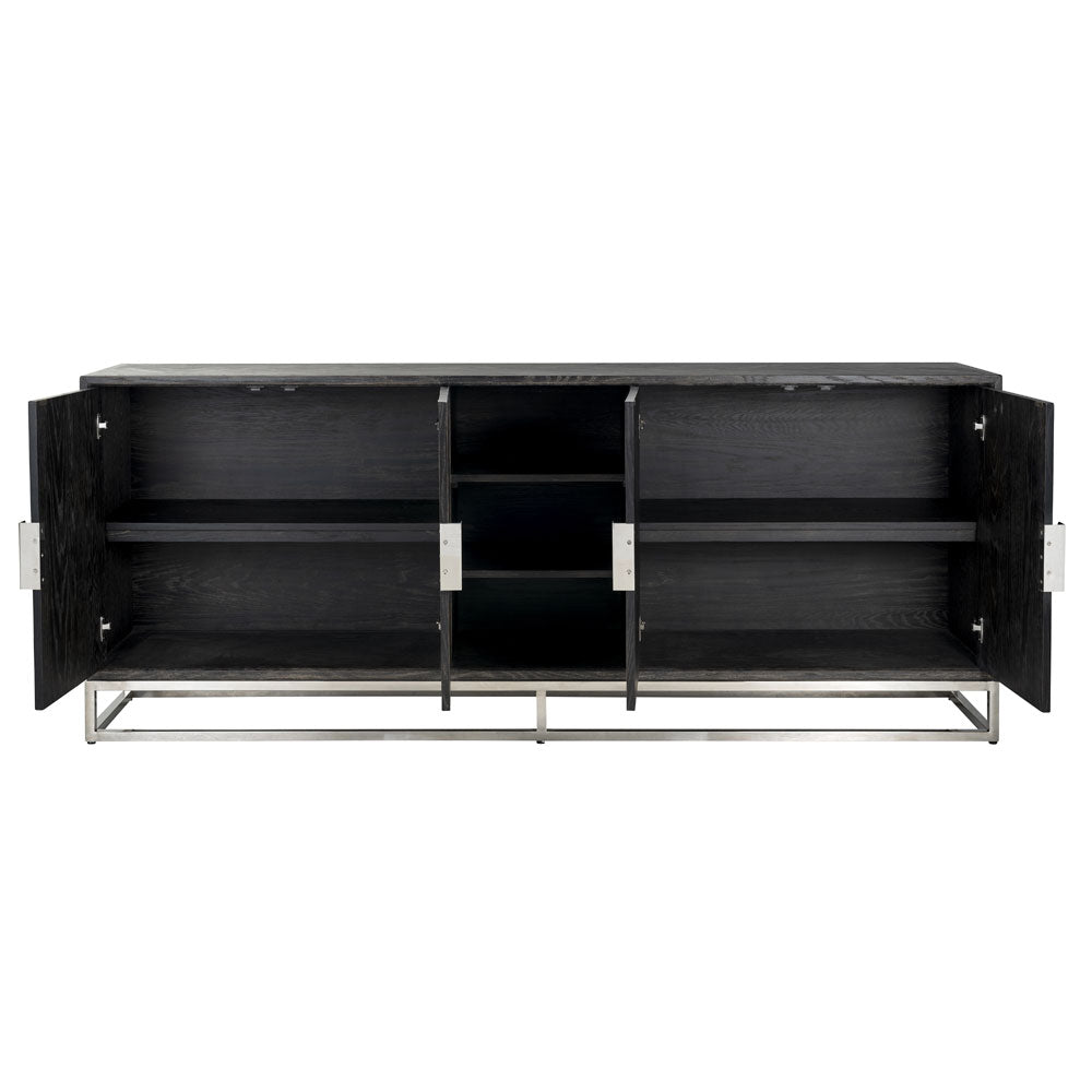 Richmond Interiors Blackbone Silver 4 Door Sideboard Nicholas John Interiors