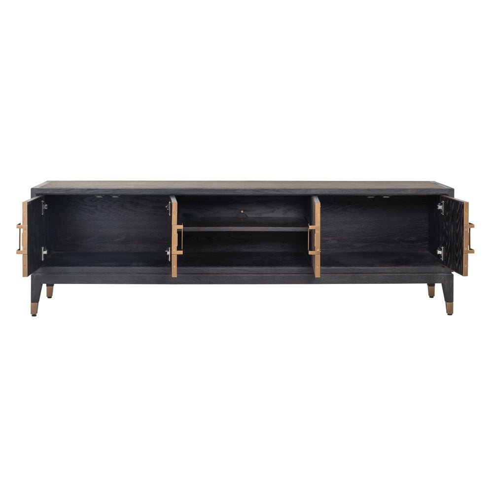 Richmond Interiors Bloomville 4 Door Media Unit in Gold Nicholas John Interiors