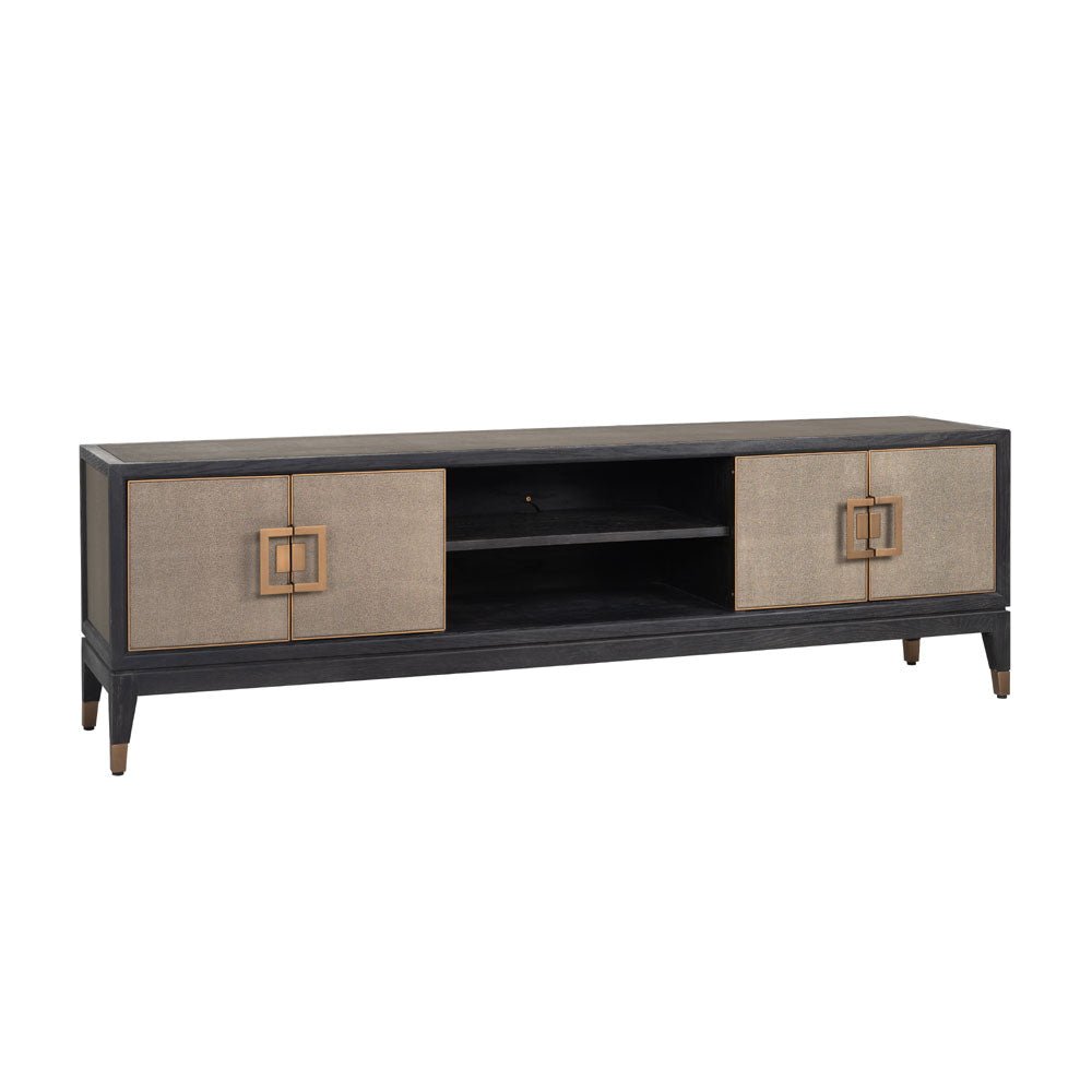 Richmond Interiors Bloomville 4 Door Media Unit in Gold Nicholas John Interiors