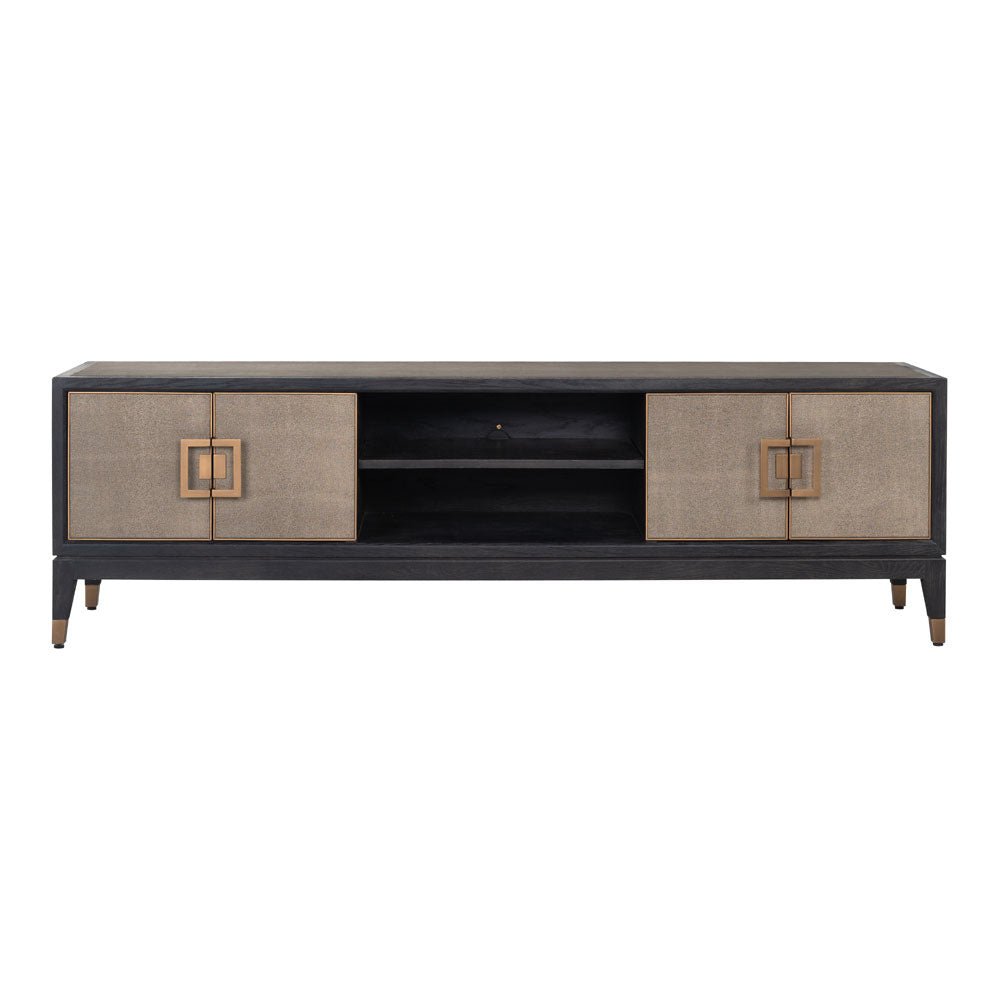 Richmond Interiors Bloomville 4 Door Media Unit in Gold Nicholas John Interiors