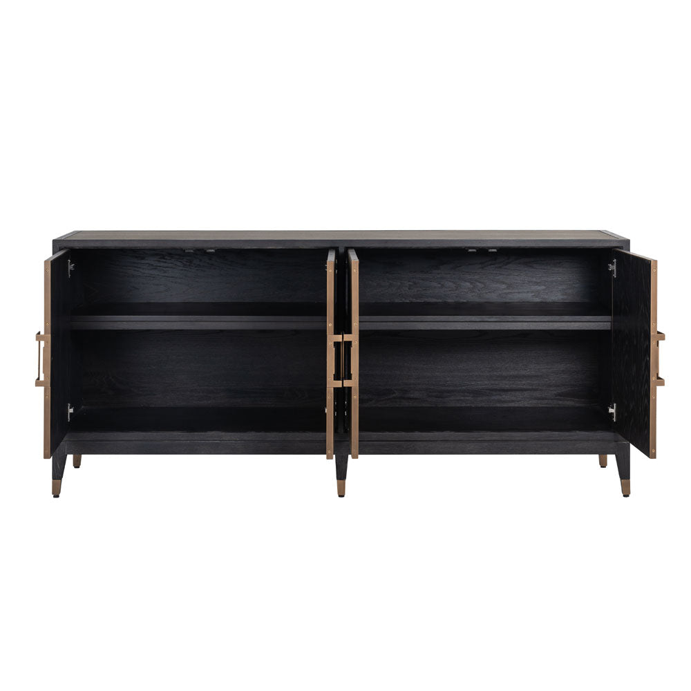 Richmond Interiors Bloomville 4 Door Sideboard in Gold Nicholas John Interiors