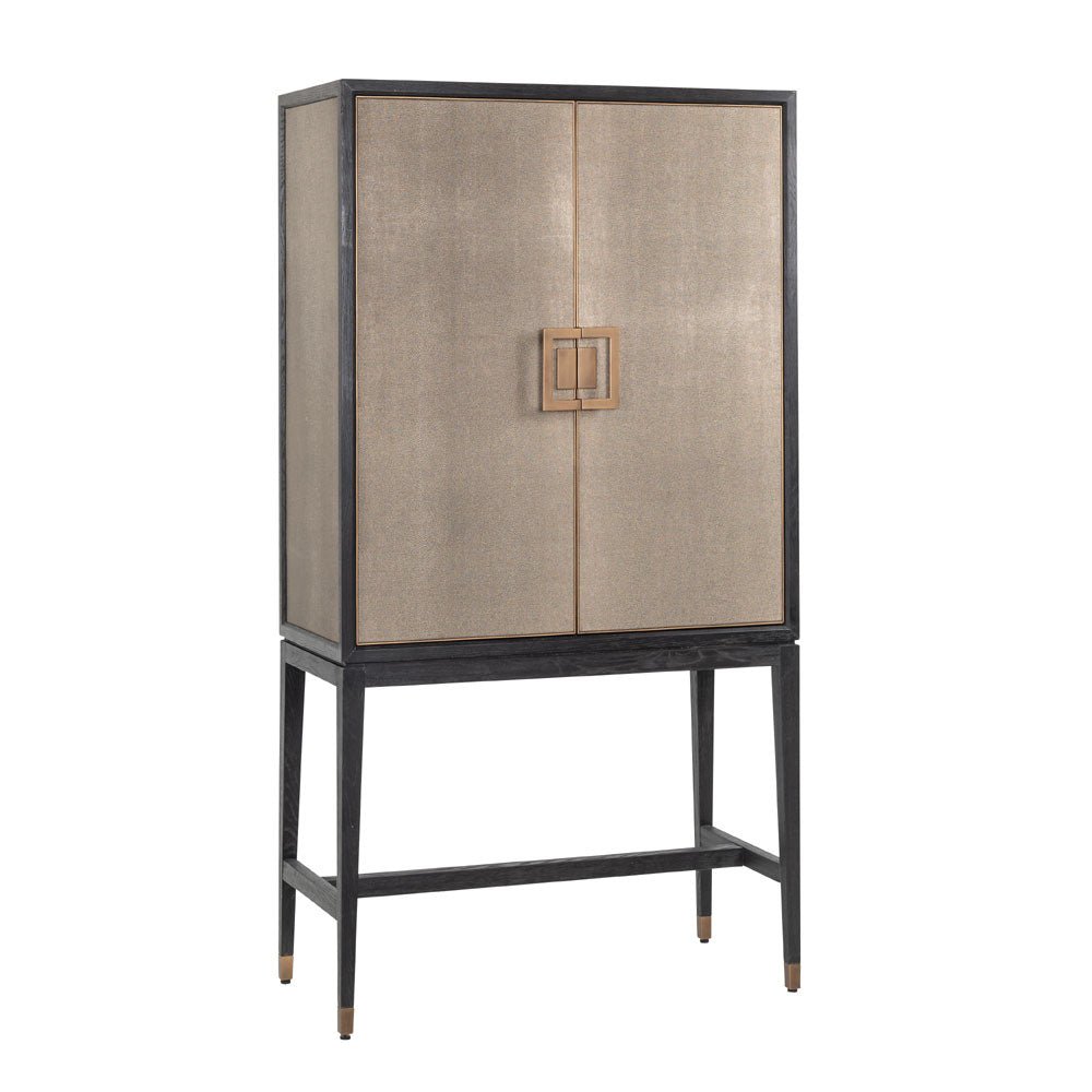 Richmond Interiors Bloomville Bar Cabinet in Gold Nicholas John Interiors