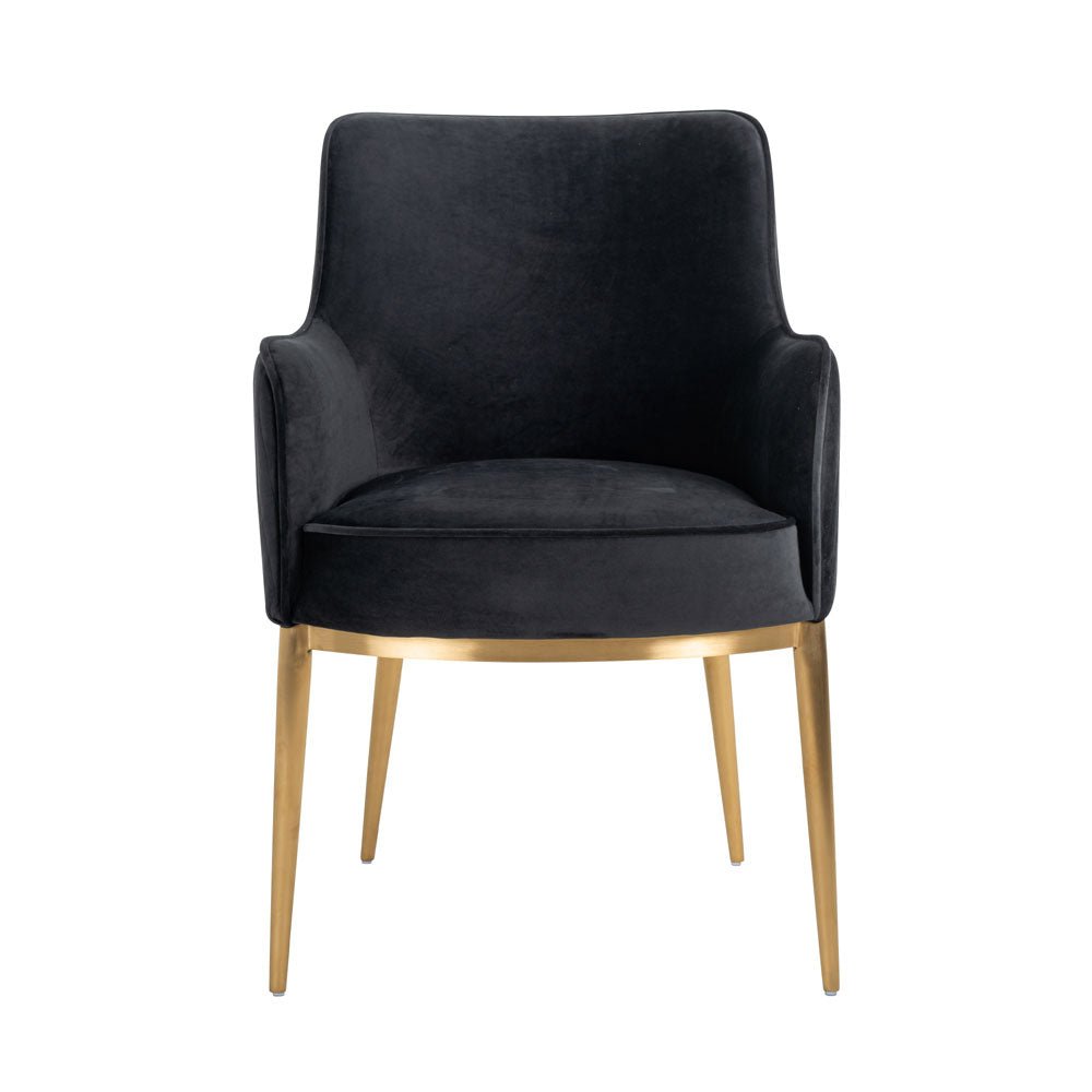 Richmond Interiors Breeze Chair in Antracite Velvet Nicholas John Interiors