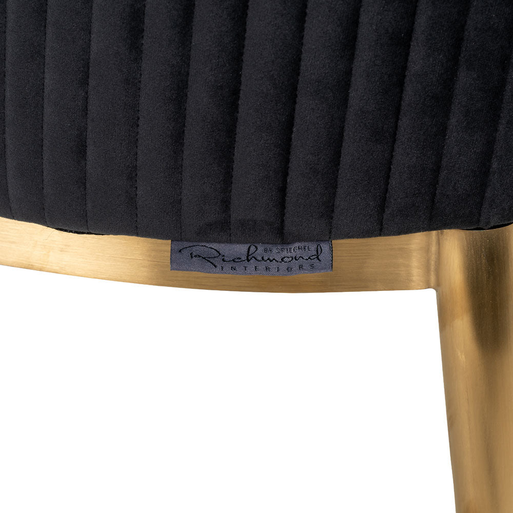 Richmond Interiors Breeze Chair in Antracite Velvet Nicholas John Interiors