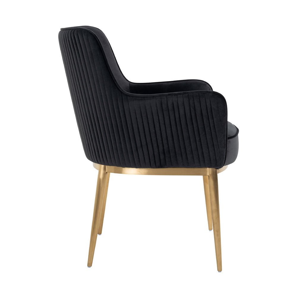 Richmond Interiors Breeze Chair in Antracite Velvet Nicholas John Interiors