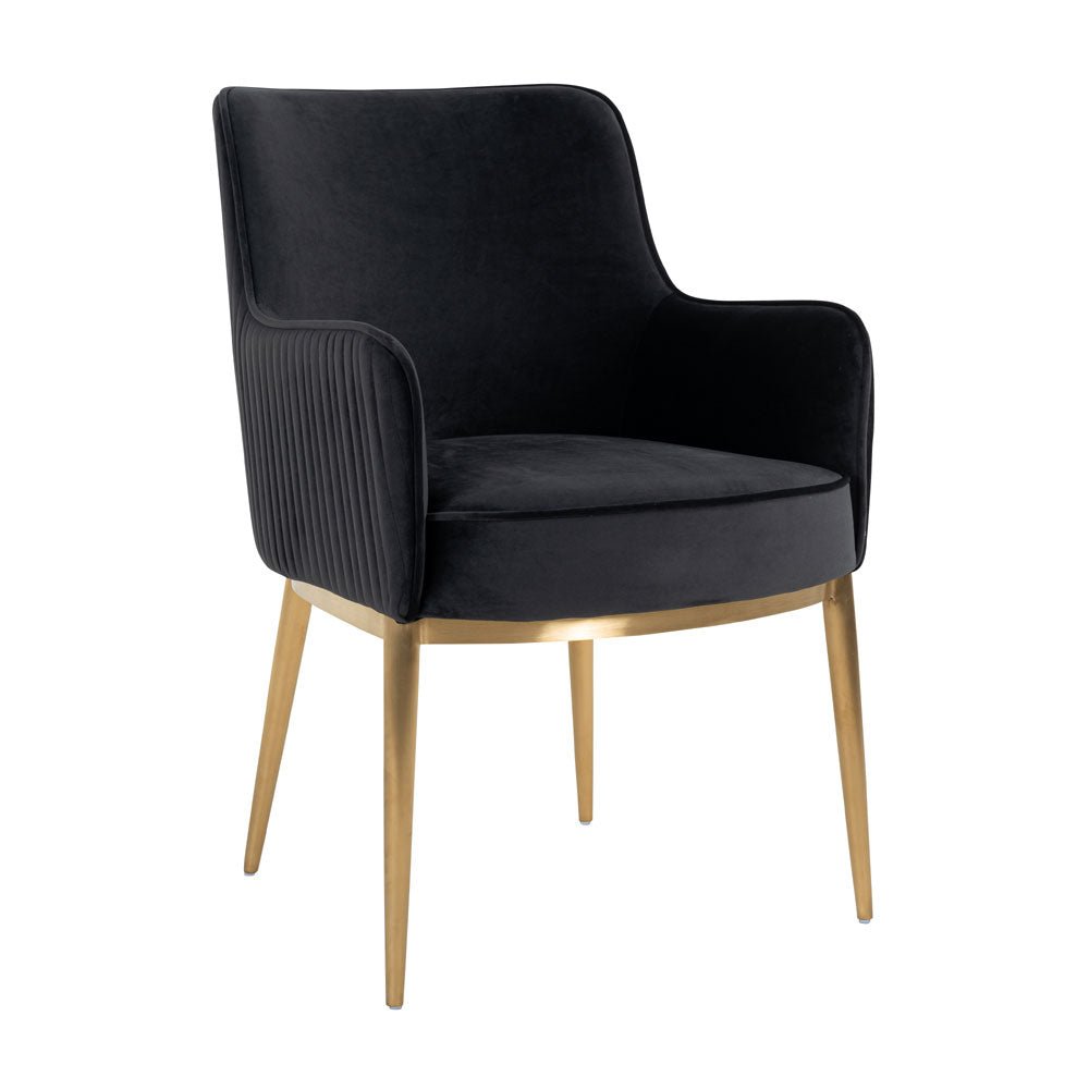 Richmond Interiors Breeze Chair in Antracite Velvet Nicholas John Interiors