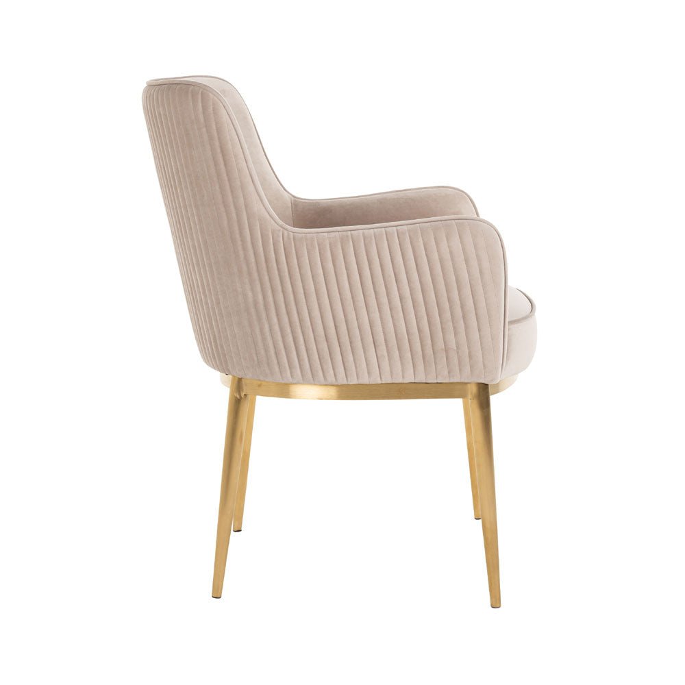 Richmond Interiors Breeze Chair in Khaki Velvet Nicholas John Interiors