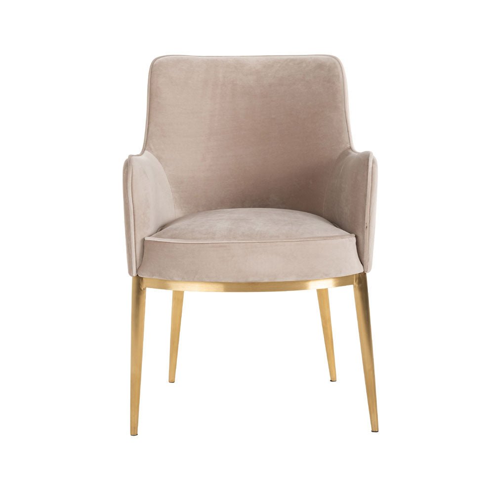 Richmond Interiors Breeze Chair in Khaki Velvet Nicholas John Interiors