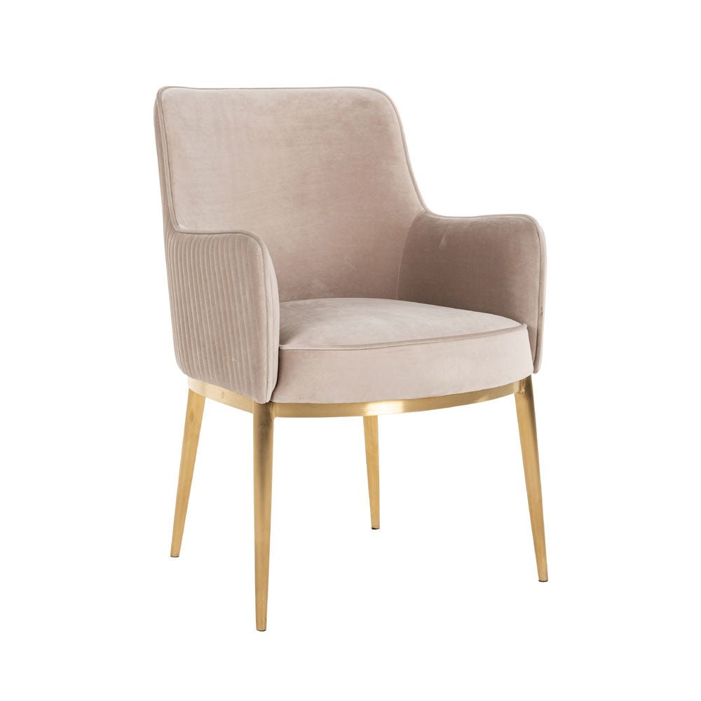 Richmond Interiors Breeze Chair in Khaki Velvet Nicholas John Interiors