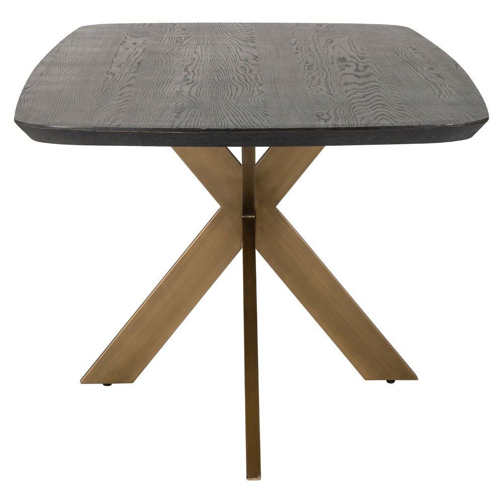 Richmond Interiors Cambon Danish Oval 230cm Dining Table in Dark Coffee Nicholas John Interiors