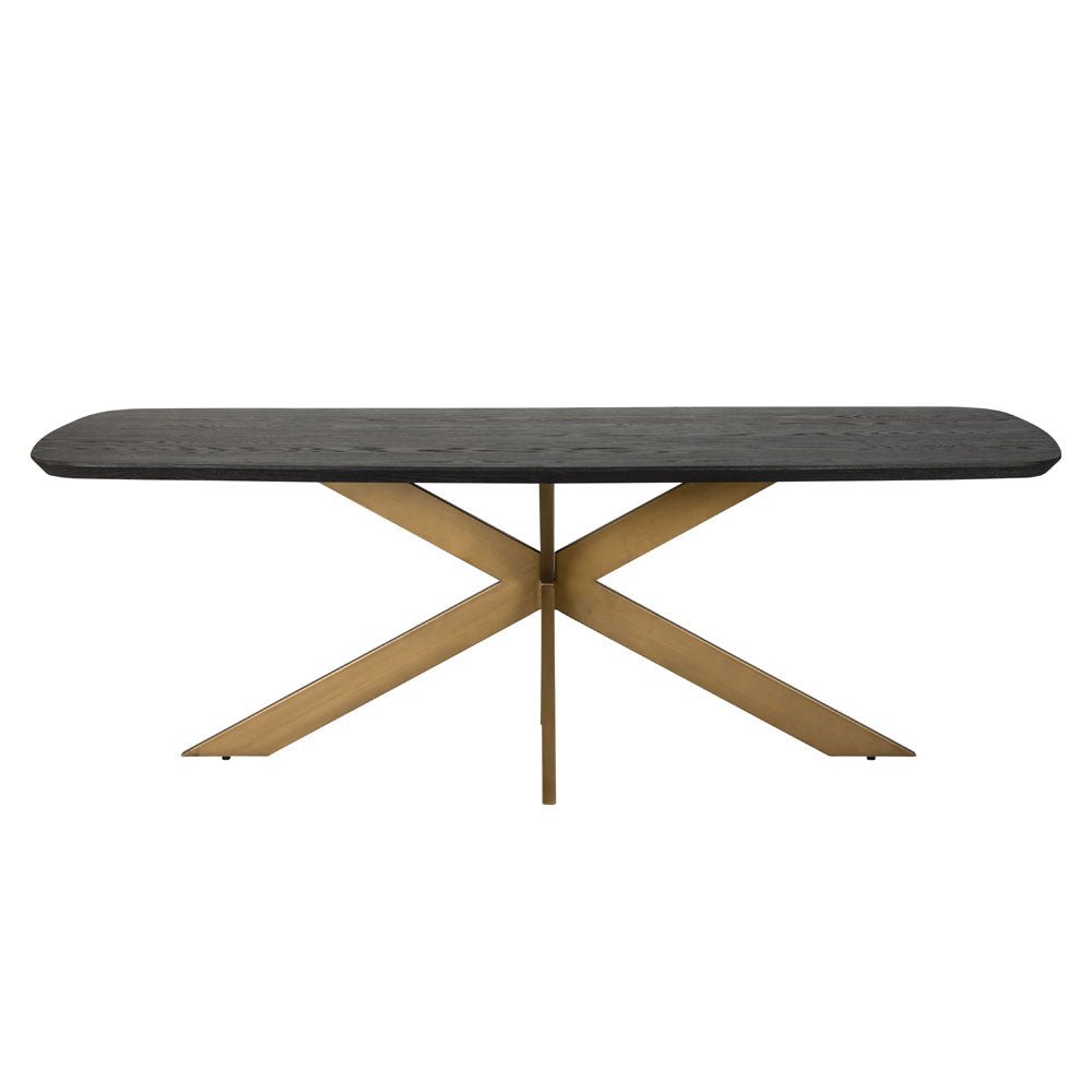 Richmond Interiors Cambon Danish Oval 230cm Dining Table in Dark Coffee Nicholas John Interiors