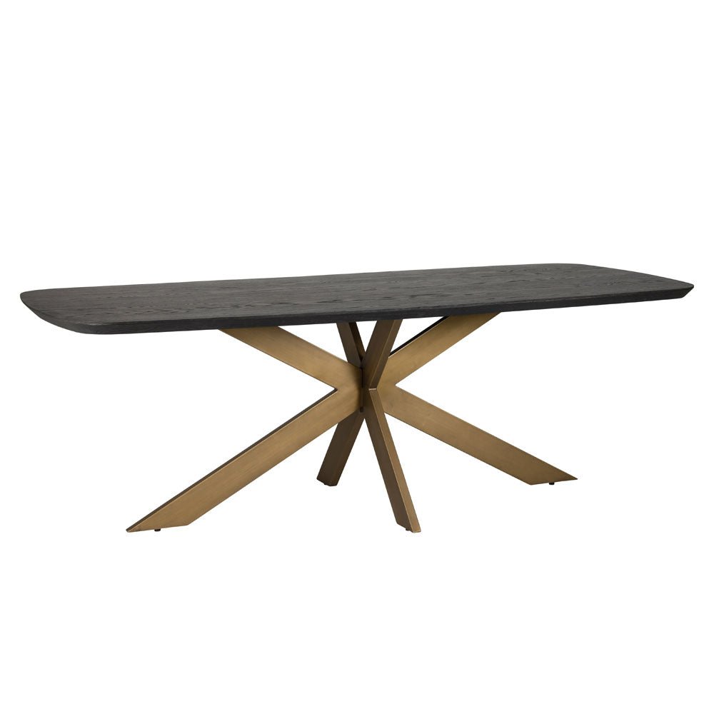 Richmond Interiors Cambon Danish Oval 230cm Dining Table in Dark Coffee Nicholas John Interiors