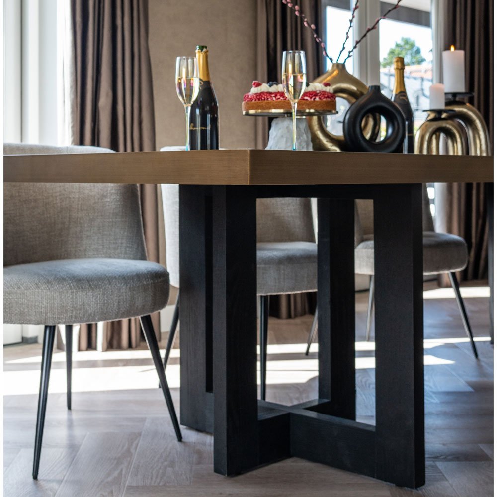 Richmond Interiors Cambon Dining Table 320cm in Dark Coffee Nicholas John Interiors