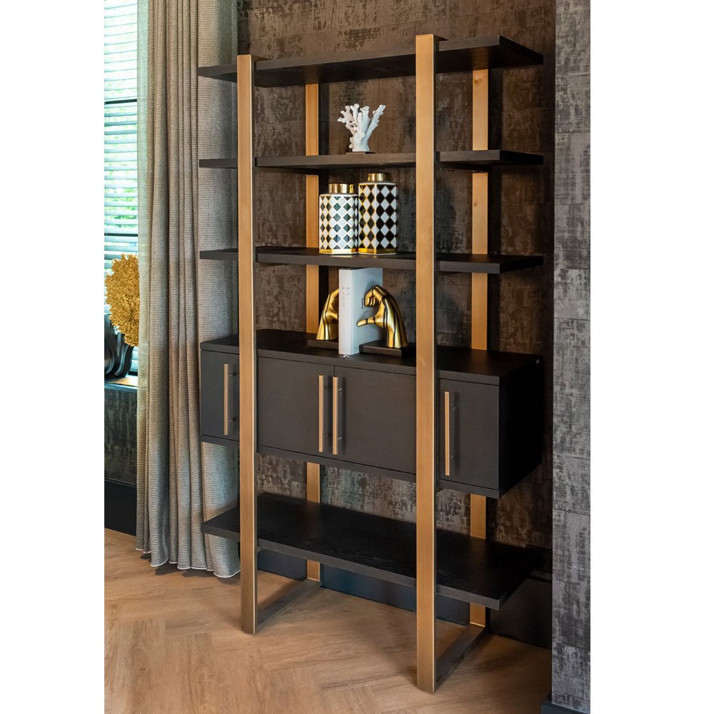 Richmond Interiors Cambon Display Unit in Dark Coffee Nicholas John Interiors