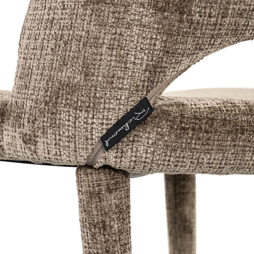 Richmond Interiors Cecilia Chair in Stone Chenille Nicholas John Interiors