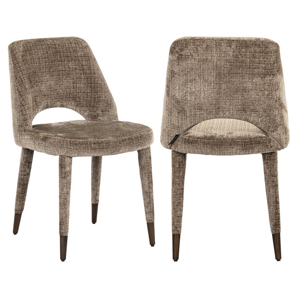 Richmond Interiors Cecilia Chair in Stone Chenille Nicholas John Interiors