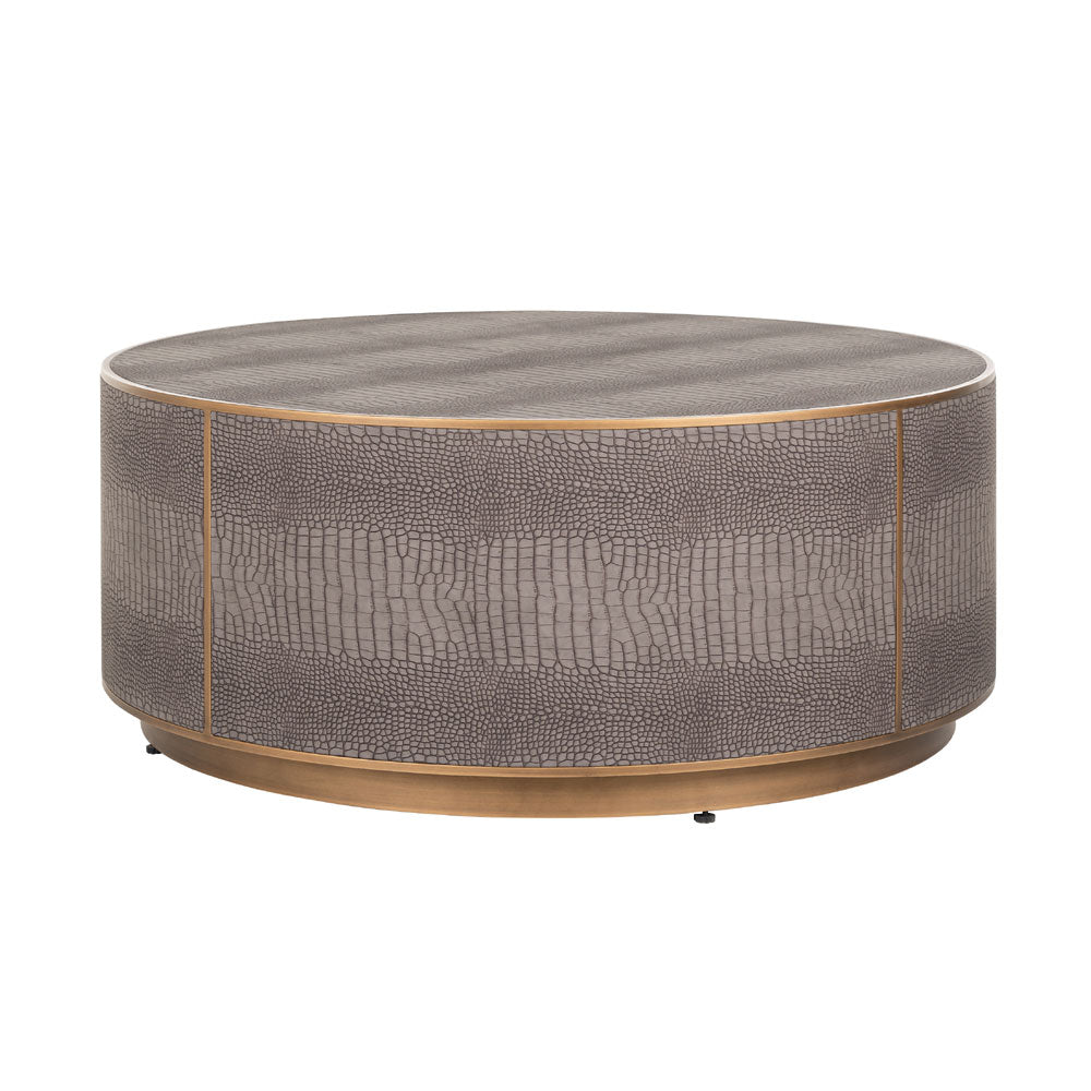 Richmond Interiors Classio Brushed Gold Round Coffee Table Nicholas John Interiors