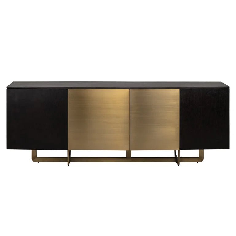 Richmond Interiors Dax 4 Door Sideboard in Charcoal Nicholas John Interiors