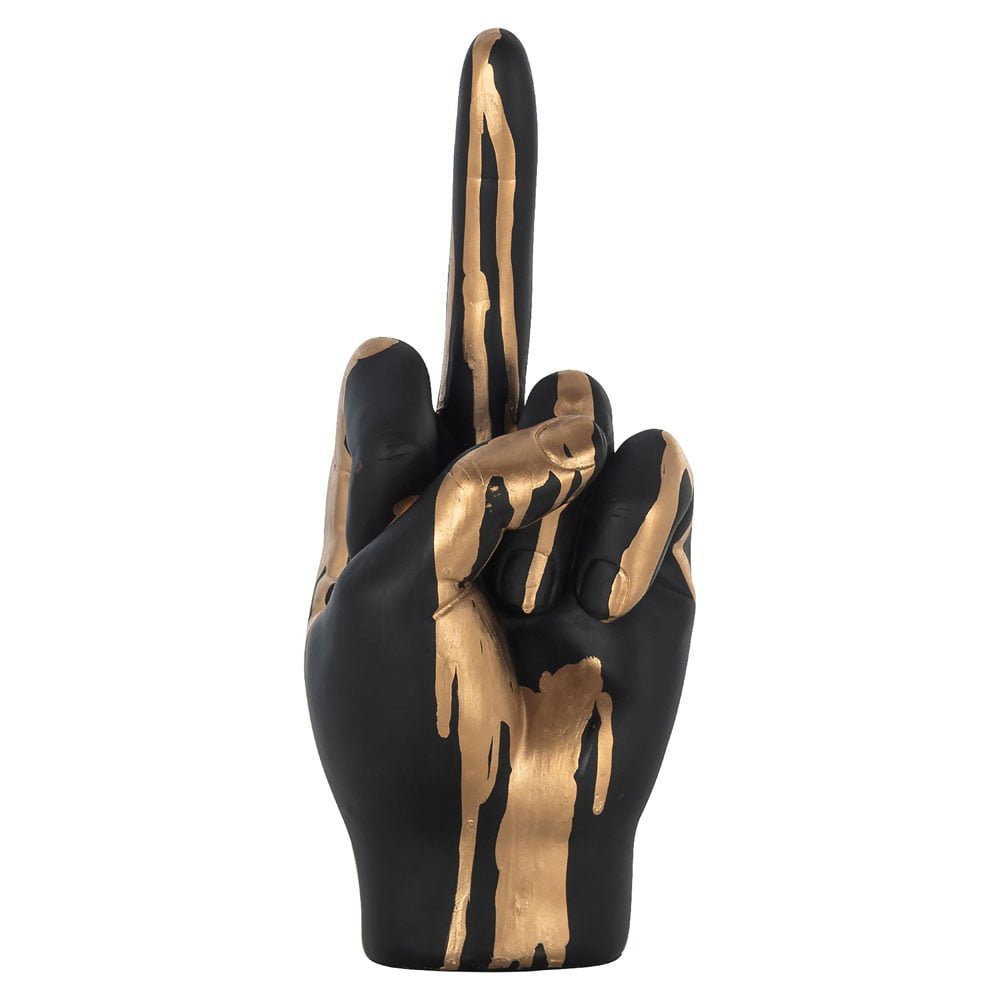 Richmond Interiors Deco Object Hand Digitus (Black/Gold) Nicholas John Interiors