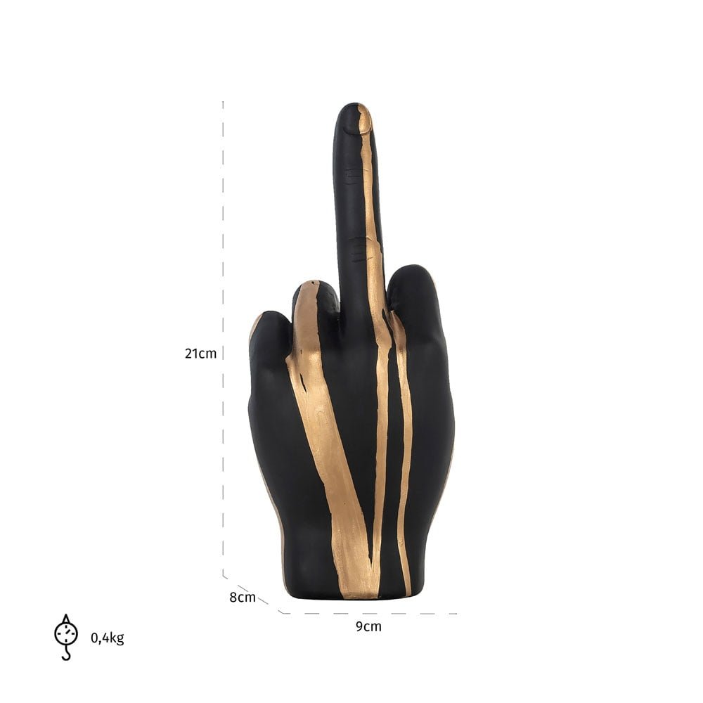 Richmond Interiors Deco Object Hand Digitus (Black/Gold) Nicholas John Interiors